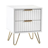Wooden Bedside Cabinet With 2 Drawers - Murano