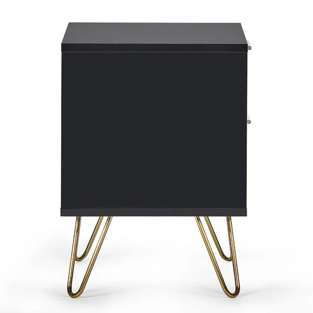Wooden Bedside Cabinet With 2 Drawers - Murano