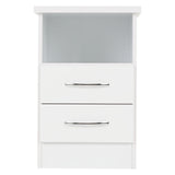 Wooden Bedside Cabinet With 2 Drawers - Nevada