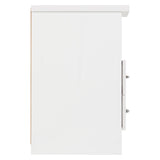 Wooden Bedside Cabinet With 2 Drawers - Nevada