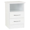 Wooden Bedside Cabinet With 2 Drawers - Nevada