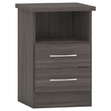 Wooden Bedside Cabinet With 2 Drawers - Nevada
