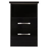 Wooden Bedside Cabinet With 2 Drawers - Nevada