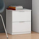 Wooden Bedside Cabinet 38cm Wide With 2 Drawers - Nixa