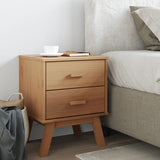 Wooden Bedside Cabinet With 2 Drawers - Olden