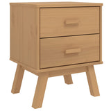 Wooden Bedside Cabinet With 2 Drawers - Olden