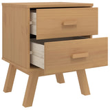Wooden Bedside Cabinet With 2 Drawers - Olden