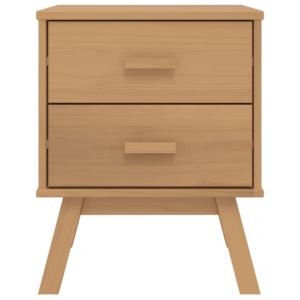 Wooden Bedside Cabinet With 2 Drawers - Olden