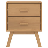 Wooden Bedside Cabinet With 2 Drawers - Olden