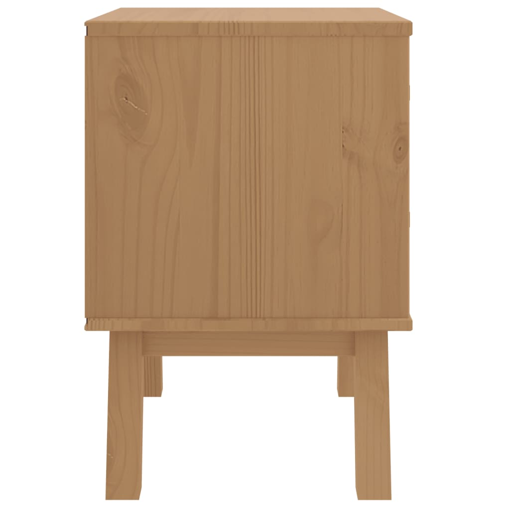 Wooden Bedside Cabinet With 2 Drawers - Olden