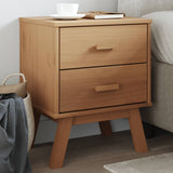 Wooden Bedside Cabinet With 2 Drawers - Olden