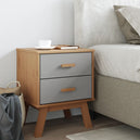 Wooden Bedside Cabinet With 2 Drawers - Olden