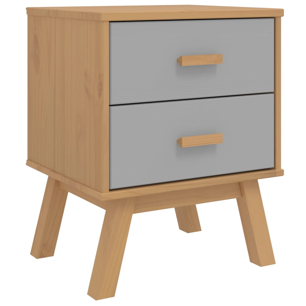 Wooden Bedside Cabinet With 2 Drawers - Olden