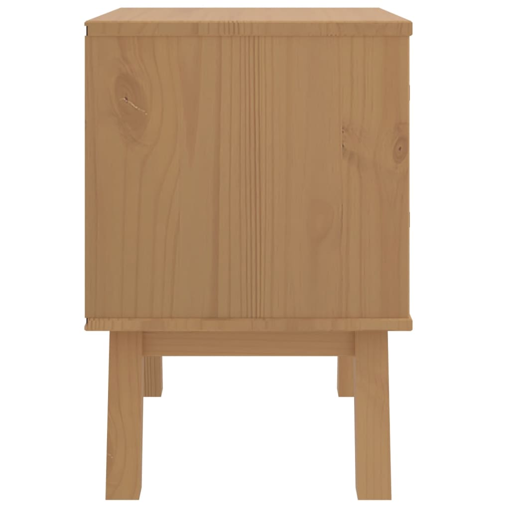 Wooden Bedside Cabinet With 2 Drawers - Olden