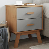Wooden Bedside Cabinet With 2 Drawers - Olden