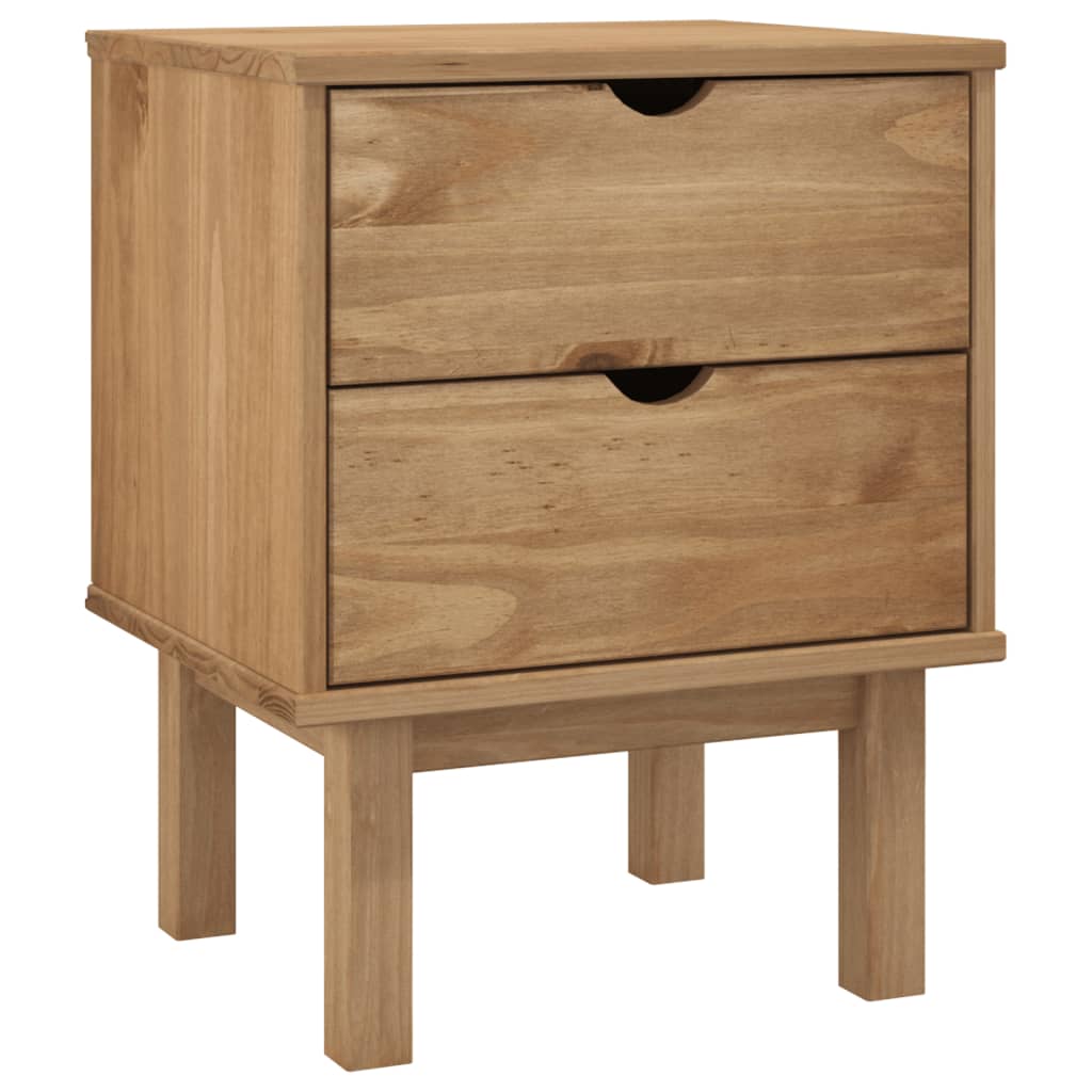 Wooden Bedside Cabinet With 2 Drawers - Otta