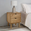 Wooden Bedside Cabinet With 2 Drawers - Otta