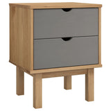 Wooden Bedside Cabinet With 2 Drawers - Otta