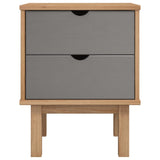 Wooden Bedside Cabinet With 2 Drawers - Otta