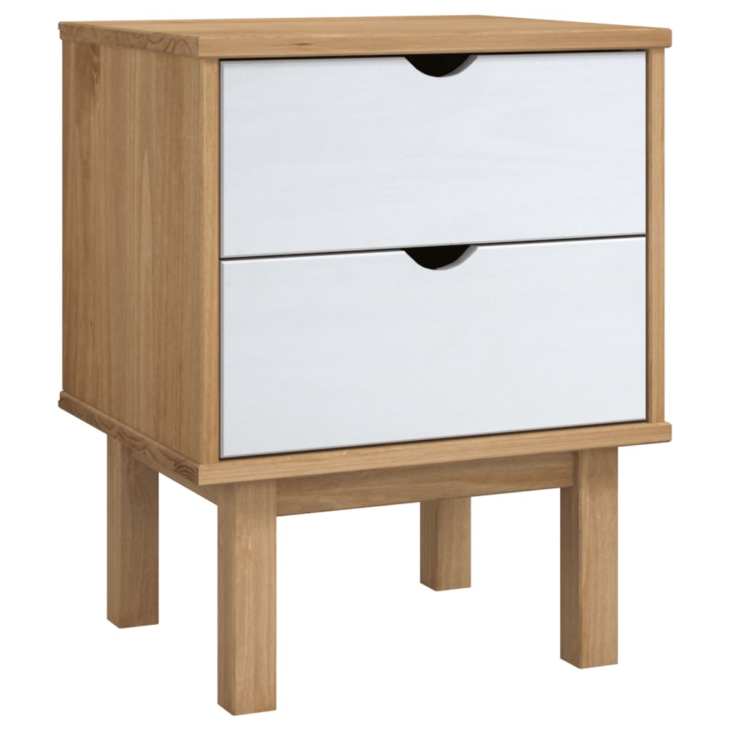 Wooden Bedside Cabinet With 2 Drawers - Otta