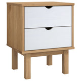 Wooden Bedside Cabinet With 2 Drawers - Otta