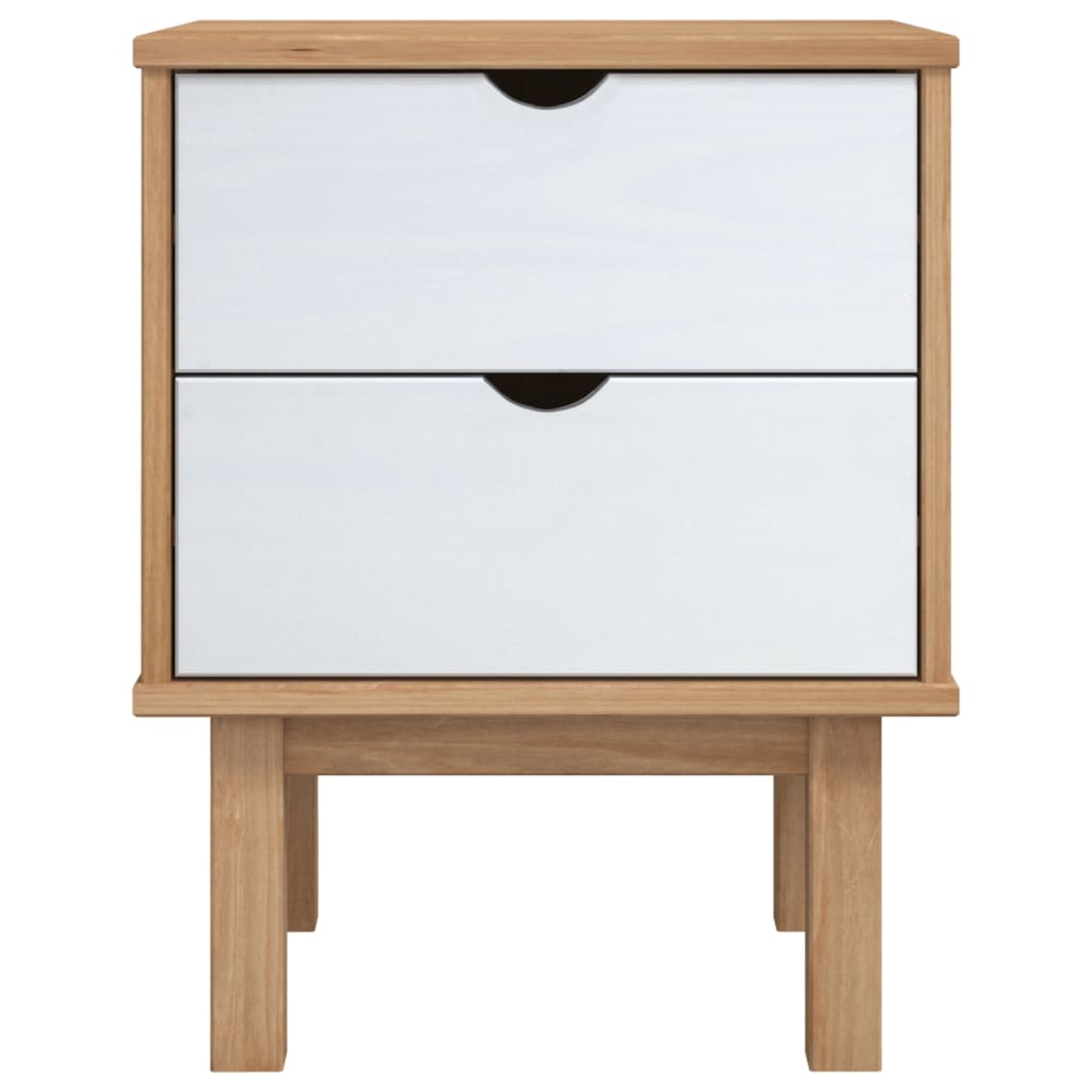 Wooden Bedside Cabinet With 2 Drawers - Otta
