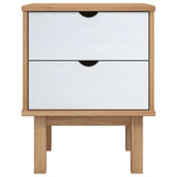 Wooden Bedside Cabinet With 2 Drawers - Otta