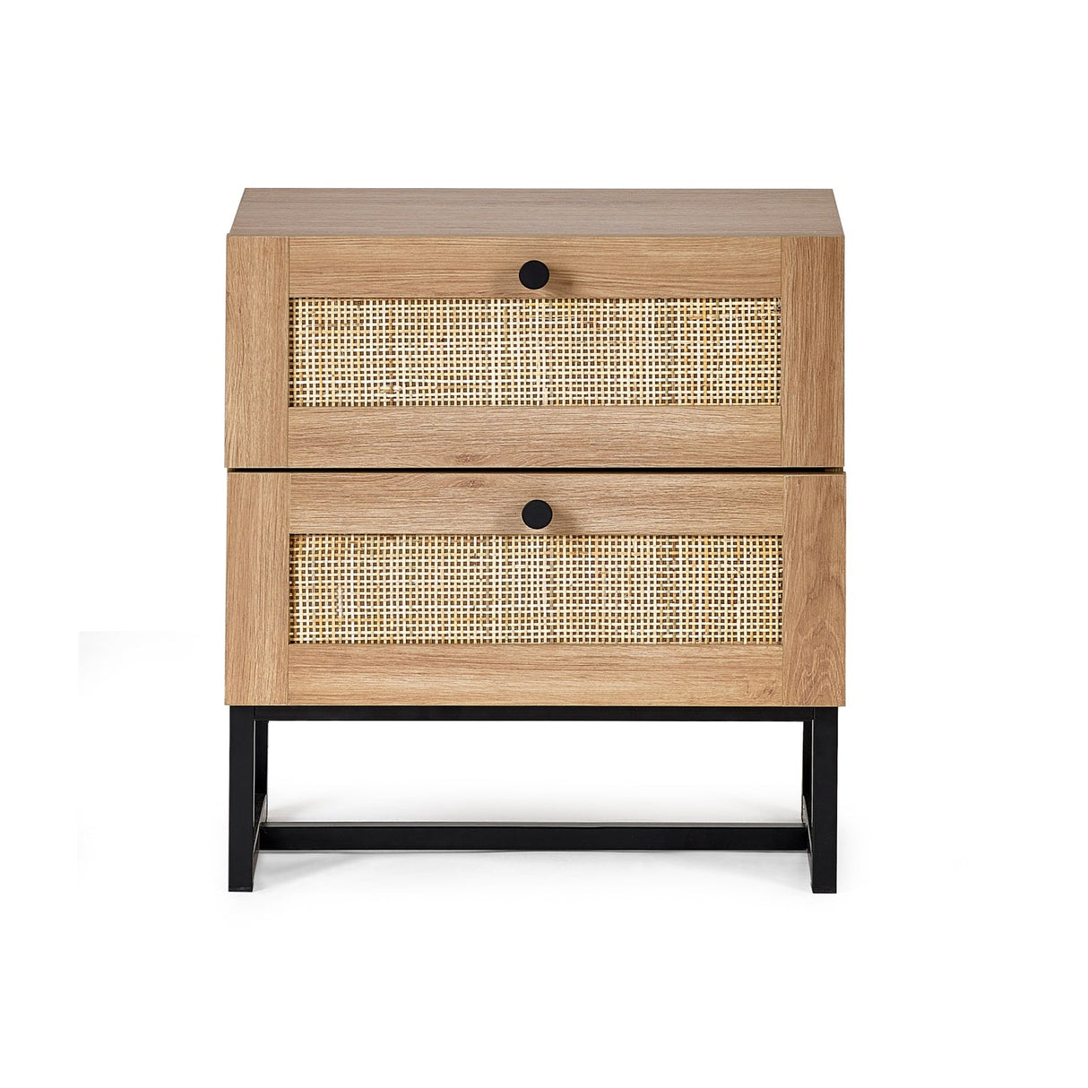 Wooden Bedside Cabinet With 2 Drawers - Padstow