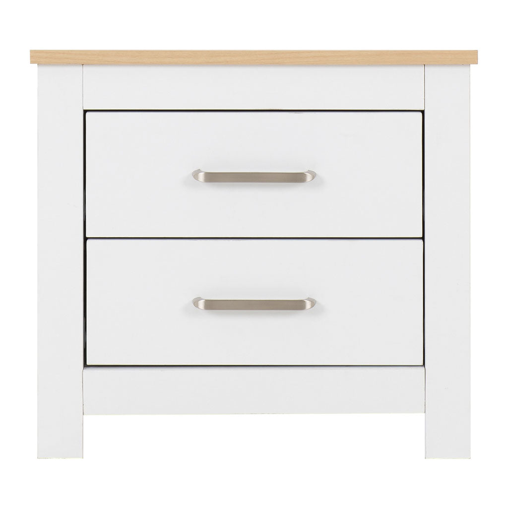 Wooden Bedside Cabinet With 2 Drawers - Portland