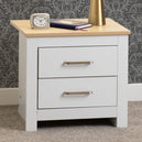 Wooden Bedside Cabinet With 2 Drawers - Portland