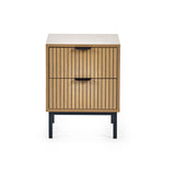 Wooden Bedside Cabinet With 2 Drawers - Sia