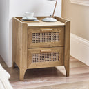 Wooden Bedside Cabinet With 2 Drawers - Sydney