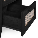 Wooden Bedside Cabinet With 2 Drawers - Sydney