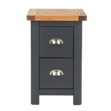 Wooden Bedside Cabinet With 2 Drawers Tall - Dunkeld