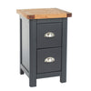 Wooden Bedside Cabinet With 2 Drawers Tall - Dunkeld