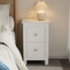 Wooden Bedside Cabinet With 2 Drawers Tall - Nairn