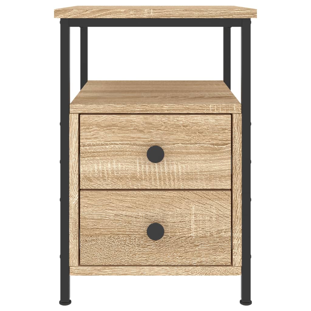 Wooden Bedside Cabinet With 2 Drawers - Vantage Home
