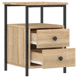 Wooden Bedside Cabinet With 2 Drawers - Vantage Home