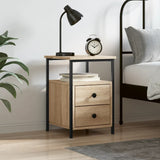 Wooden Bedside Cabinet With 2 Drawers - Vantage Home