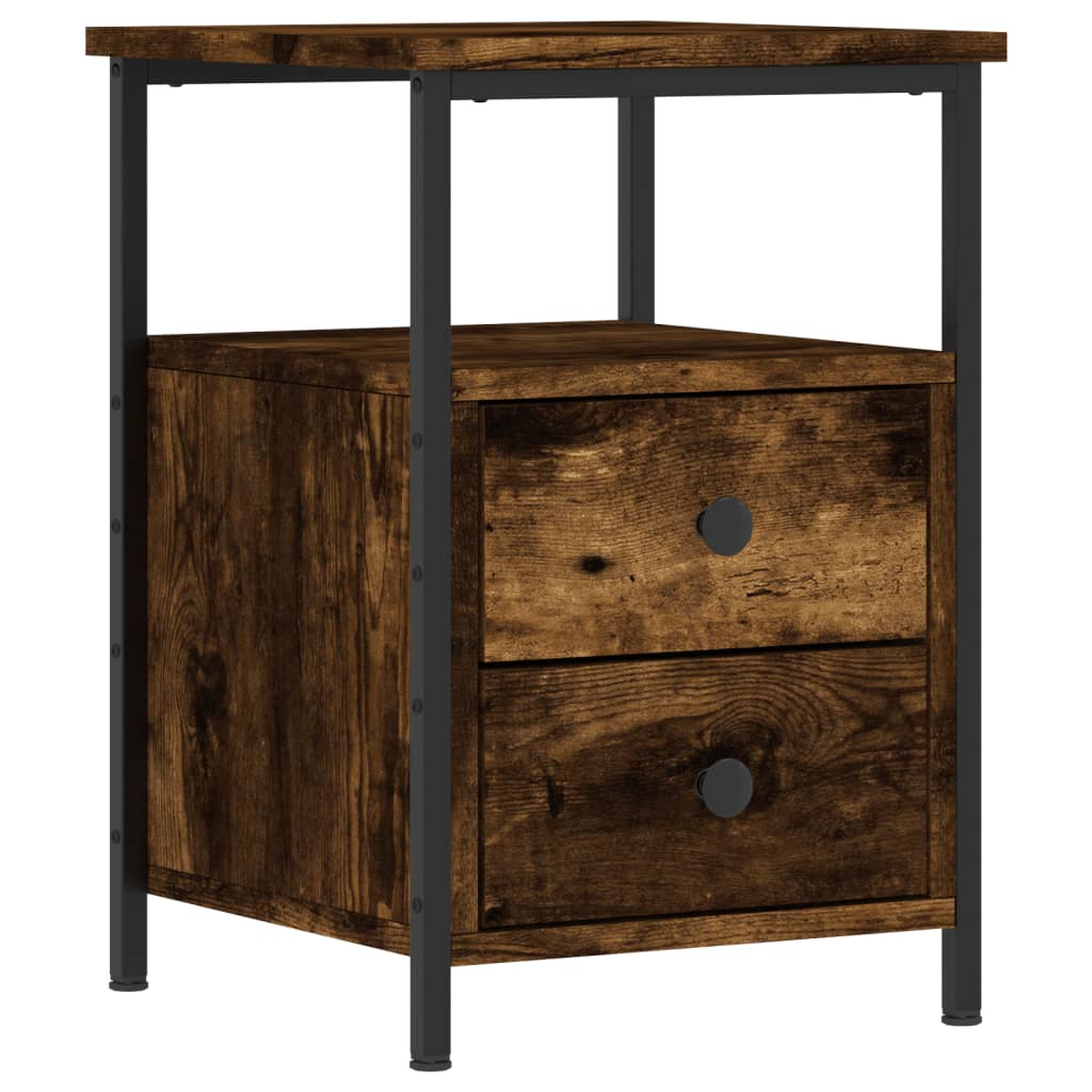 Wooden Bedside Cabinet With 2 Drawers - Vantage Home
