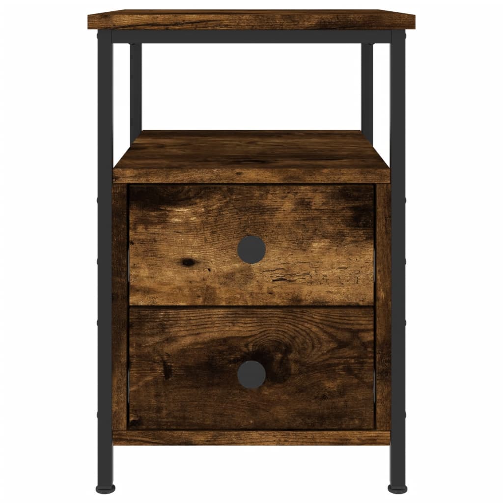 Wooden Bedside Cabinet With 2 Drawers - Vantage Home