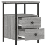 Wooden Bedside Cabinet With 2 Drawers - Vantage Home