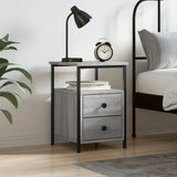 Wooden Bedside Cabinet With 2 Drawers - Vantage Home
