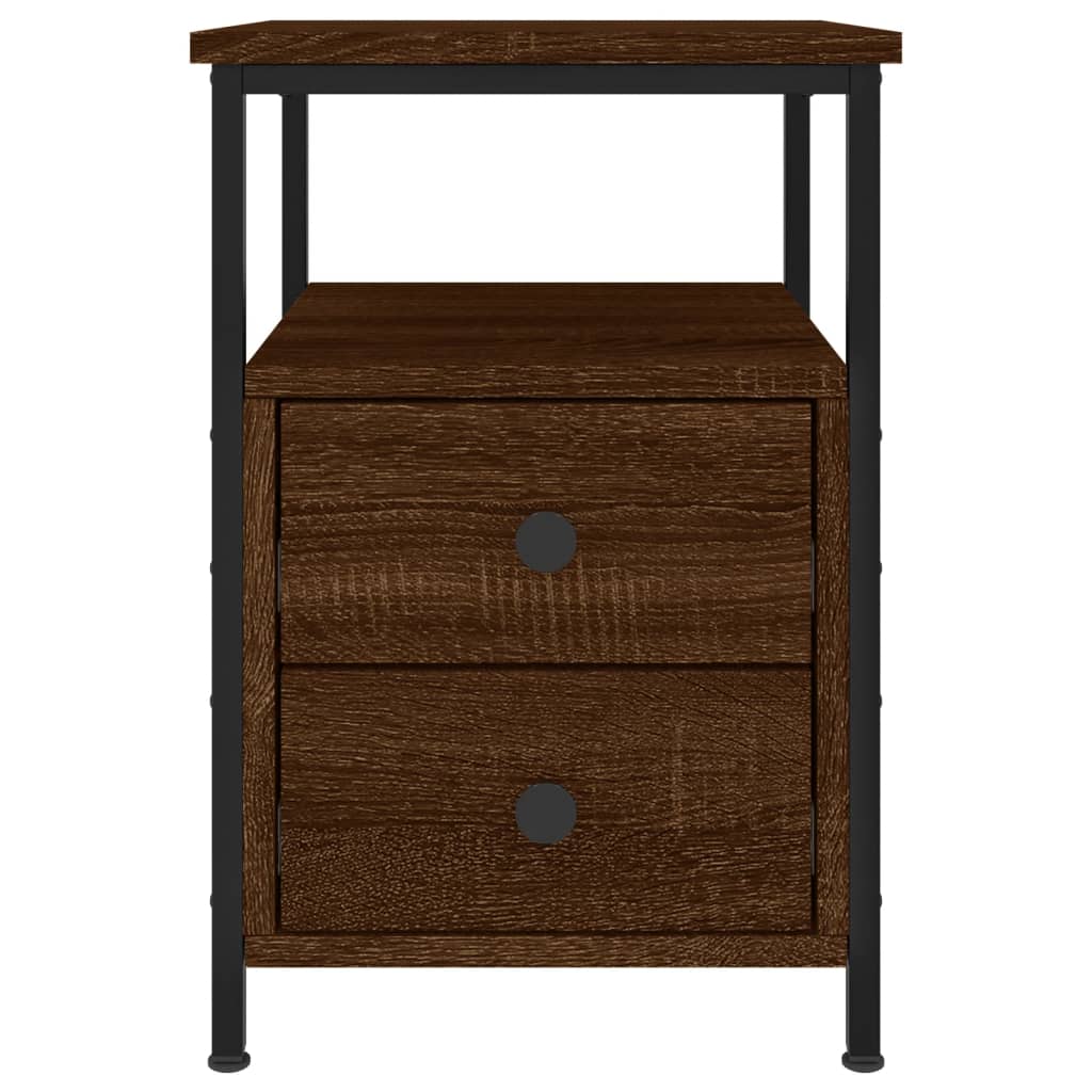 Wooden Bedside Cabinet With 2 Drawers - Vantage Home