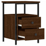 Wooden Bedside Cabinet With 2 Drawers - Vantage Home