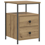 Wooden Bedside Cabinet With 2 Drawers - Vantage Home