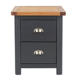 Wooden Bedside Cabinet With 2 Drawers Wide - Dunkeld
