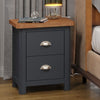 Wooden Bedside Cabinet With 2 Drawers Wide - Dunkeld