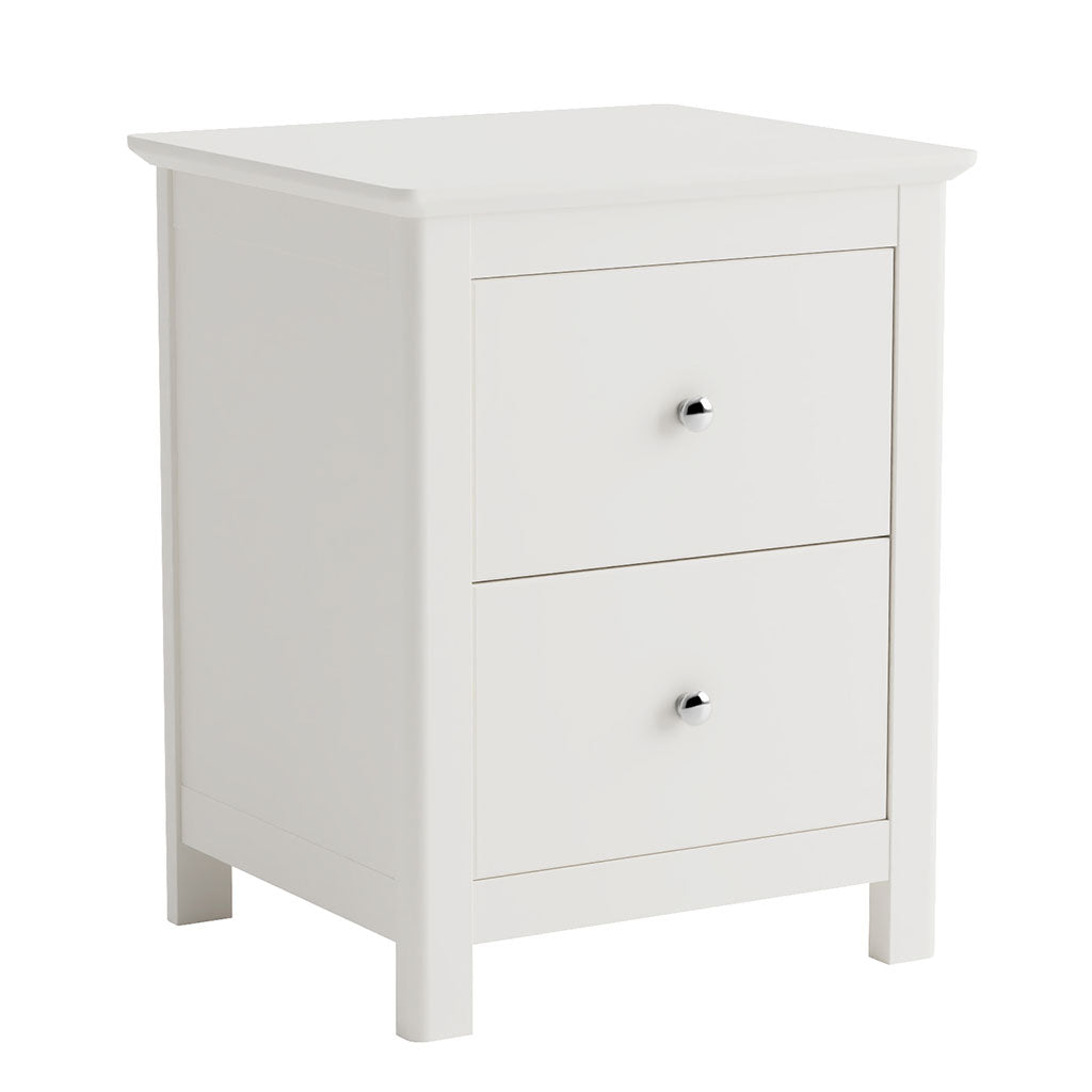 Wooden Bedside Cabinet With 2 Drawers Wide - Nairn