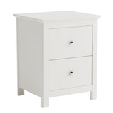 Wooden Bedside Cabinet With 2 Drawers Wide - Nairn